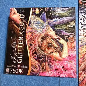 Josephine Walls Glitter & Gold 750 Piece Jigsaw Puzzle Heart & Soul Fairy Lion